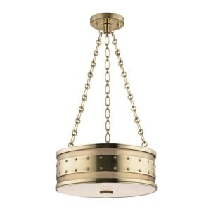 Gaines 3-Light Pendant in Aged Brass