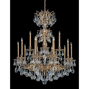 Milano 15-Light Chandelier in Antique Silver