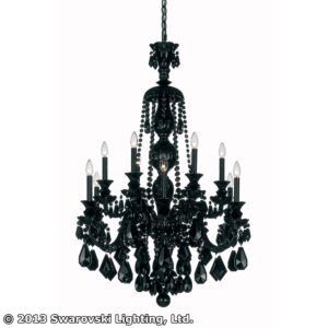 Hamilton 12-Light Chandelier in Jet Black