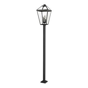 Z-Lite Talbot 4-Light Outdoor Post Mounted Fixture Light In Black