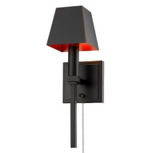 Messina 1-Light Wall Sconce in Matte Black