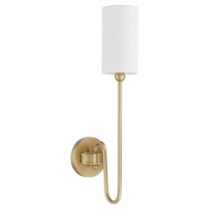 Charlotte 1-Light Wall Mount in Aged Brass