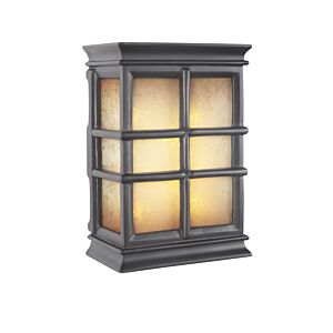 Designer-Chime Illuminated 1-Light Hand-Carved Window Pane Lighted Chime in Painted Black