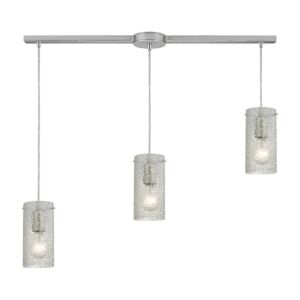 Ice Fragments 3-Light Pendant in Satin Nickel