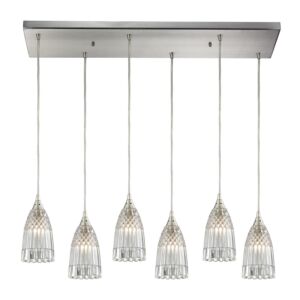 Kersey 6-Light Pendant in Satin Nickel