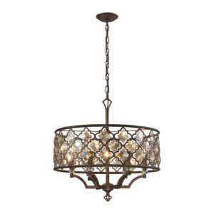 Armand 6-Light Chandelier in Weathered Bronze