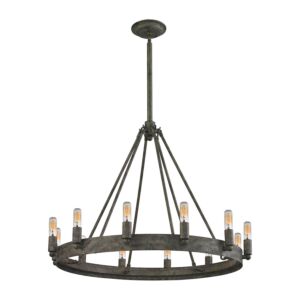 Lewisburg 12-Light Chandelier in Malted Rust