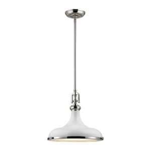 Rutherford 1-Light Pendant in Gloss White