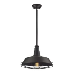 Warehouse Pendant 1-Light Pendant in Oil Rubbed Bronze