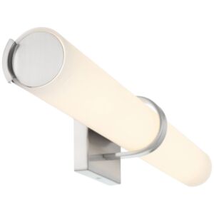 Escape 1-Light LED Bathroom Vanity Light in Brushed Steel