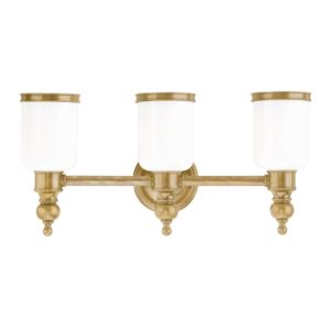 Chatham 3-Light Bathroom Vanity Light Bracket in Aged Brass