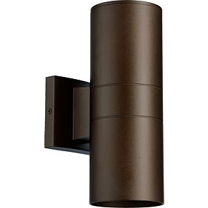 Cylinder 2-Light Wall Mount in Oiled Bronze