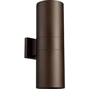 Cylinder 2-Light Wall Mount in Oiled Bronze