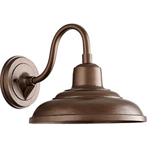 Extended Hood Lanterns 1-Light Wall Mount in Oiled Bronze