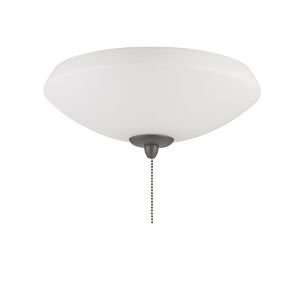 Elegance Bowl Light Kit 2-Light LED Fan Light Kit in White Frost