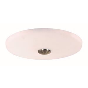 Craftmade Bowl Low Profile Cased Frost White Bowl Light Kit in Brushed Polished Nickel