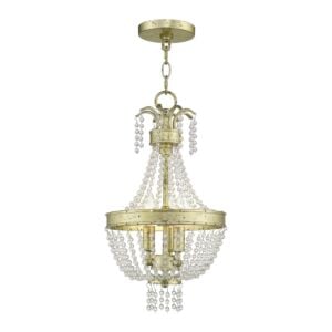 Valentina 3-Light Pendant in Hand Applied Winter Gold