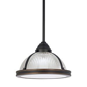 Generation Lighting Pratt Street Prismatic 7" Pendant Light in Autumn Bronze