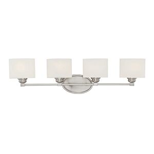 Kane 4-Light Bathroom Vanity Light Bar in Satin Nickel