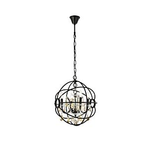 Geneva 4-Light Pendant in Dark Bronze