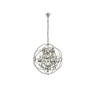 Geneva 6-Light Chandelier in Polished Nickel