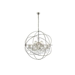 Geneva 18-Light Chandelier in Polished Nickel