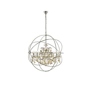 Geneva 18-Light Chandelier in Polished Nickel