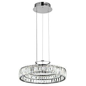 Annette 3-Light LED Pendant in Chrome