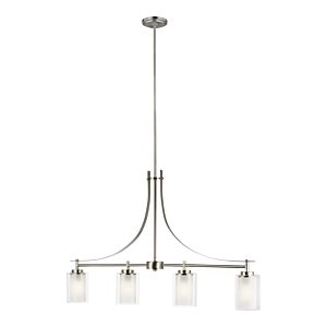 Sea Gull Elmwood Park 4 Light LED Kitchen Island Light in Brushed Nickel