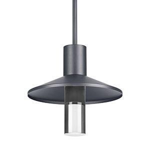 Visual Comfort Modern Ash 12" Outdoor Hanging Light in Charcoal