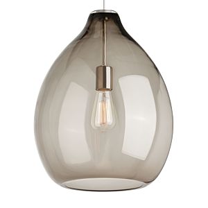 Visual Comfort Modern Quinton 20" Pendant Light in Black and Smoke