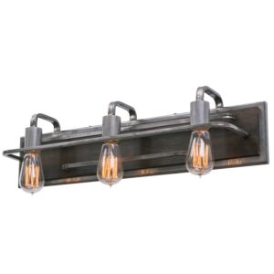 Lofty 3-Light Bathroom Vanity Light in Steel