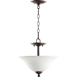 Spencer 2-Light Dual Mount in Oiled Bronze w with Satin Opal