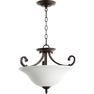 Bryant 3-Light Dual Mount in Oiled Bronze w with Satin Opal