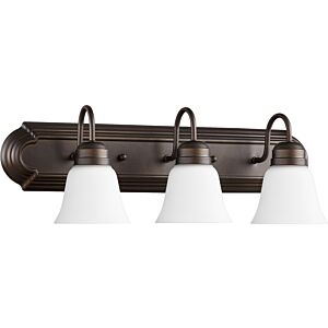 5094 Vanities 3-Light Bathroom Vanity Light in Oiled Bronze w with Satin Opal