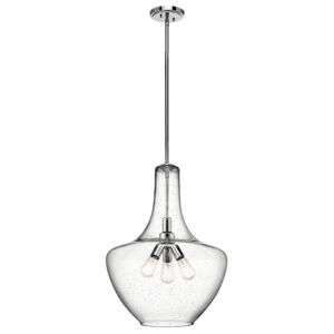 Everly 3-Light Pendant in Chrome