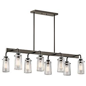 Braelyn 8-Light Linear Chandelier in Olde Bronze