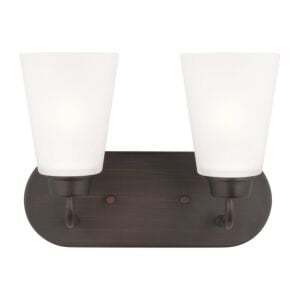 Kerrville 2-Light Wall with Bathroom Vanity Lightroom Vanity Light in Bronze