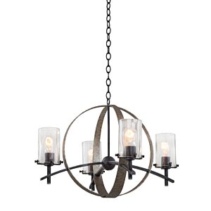 Four Light Chandelier by Kalco