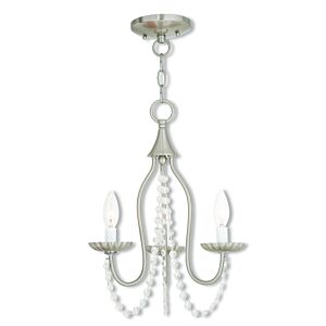 Alessia 3-Light Mini Chandelier in Brushed Nickel