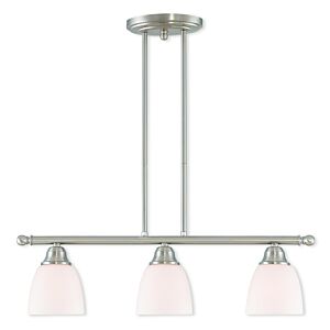 Somerville 3-Light Linear Chandelier in Brushed Nickel