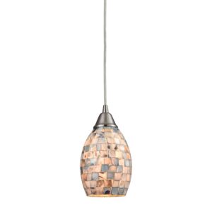 Capri 1-Light Mini Pendant in Satin Nickel