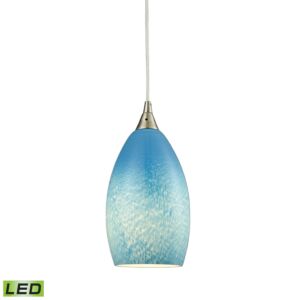 Earth 1-Light LED Mini Pendant in Satin Nickel