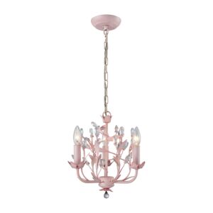 Circeo 3-Light Chandelier in Light Pink