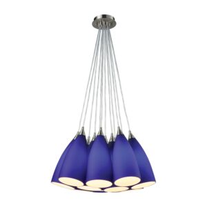 Vesta 12-Light Pendant in Satin Nickel