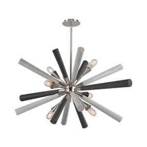 Solara 6-Light Chandelier in Polished Nickel