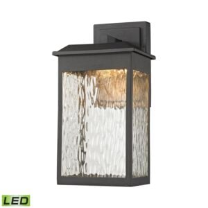 Newcastle 1-Light LED Outdoor Wall Sconce in Textured Matte Black