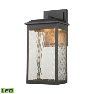 Newcastle 1-Light LED Outdoor Wall Sconce in Textured Matte Black