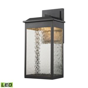 Newcastle 1-Light LED Outdoor Wall Sconce in Textured Matte Black