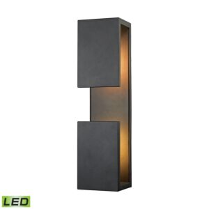 Pierre 1-Light LED Outdoor Wall Sconce in Textured Matte Black